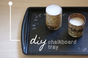 DIY Chalkboard Tray