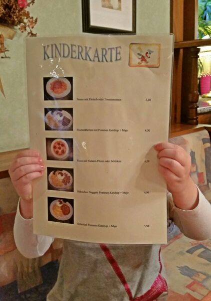 Drehpendel kids menu