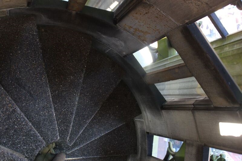 Narrow stairs Wendy The cathedral and city of Ulm