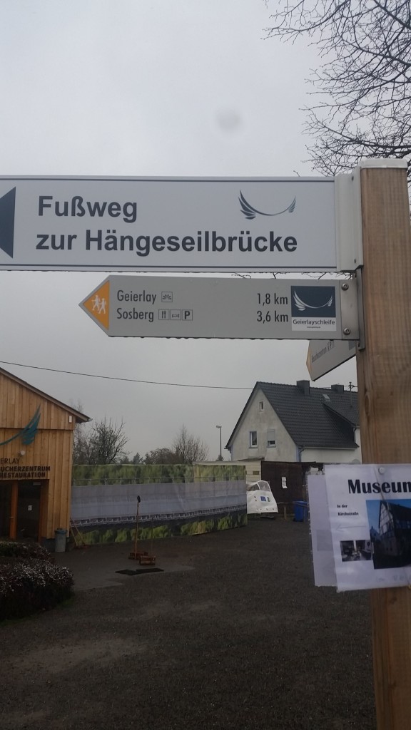 Sign Gemma Geierlay Germany’s Longest Suspension Bridge