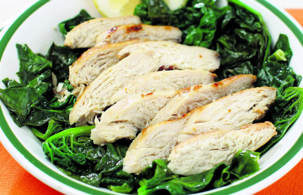 Cooking with Klaus – Broiled Turkey Steak with spinach cream topping ...